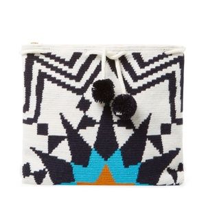 Sophie Anderson Lia Bohemian Pom Pom Clutch